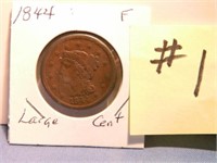 1844 Large Cent FINE
