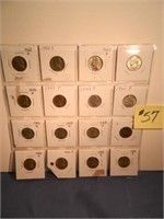 (16) Silver Jefferson War Nickels