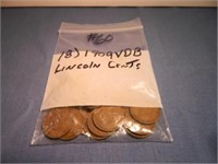 (18) 1909 VDB Lincoln Cents