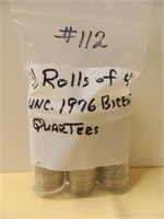 (120) (3) Rolls Of UNC 1976 Bicentennial Quarters