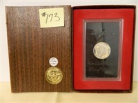 1971s Proof 40% Ike Dollar In Brown Box