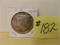 1922D Peace Silver Dollar AU-50
