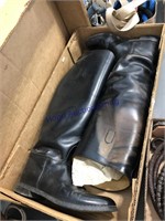 ENGLISH RIDING BOOTS, SIZE 8W