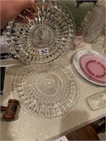 GLASS PLATE AND CAKE PLATTER