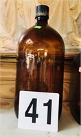 TALL AMBER APOTHECARY BOTTLE