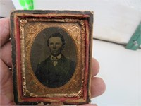 Antique Civil War Era Tin Type Picture 2&7/8" x