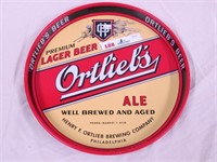 ORTLIEB'S LAGER BEER TRAY 12 INCHES NOS  MINT