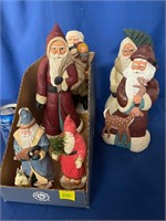 Santa Figurines - Wooden