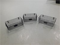 (3) Wire Wall Baskets, 6X11X4.5d