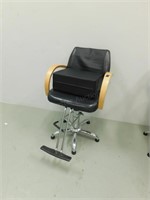 Black Adjustable Stylist Chair w/ Kid Booster