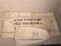 Crestline, Ohio- Train wreck -old clothe  bags