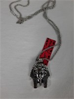 EGYPTIAN SILVER TONE TUT ON CHAIN - BETSY