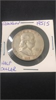 1951 S Franklin Half Dollar