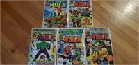 (5) Early Marvel Hulk Comics