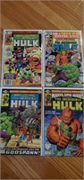 (4) Early Marvel Hulk Comics