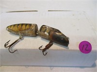 Antique Wood Fishing Lure - Broke Back