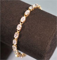 10K Gold & Cubic Zirconia Tennis Bracelet