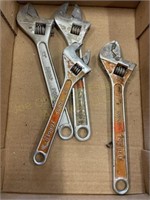 (4) Adjustable Wrenches