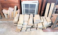 sand stone blocks- numbered for a fireplace hearth