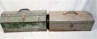 2 old tool boxes