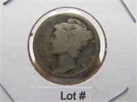 RARE 1921 MERCURY DIME G8+ SEE PICTURES
