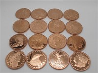(20) 1OZ COPPER COINS W/ US MINT FACES