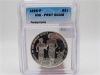 1995-P ICG PR67 DCAM ATL PARALYMPICS COIN