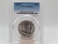 1954-S PCGS MS64 FRANKLIN HALF DOLLAR