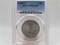 1948-D PCGS MS64FBL FRANKLIN HALF DOLLAR