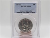 1963-D PCGS MS64 FRANKLIN HALF DOLLAR