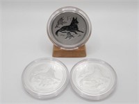 (3) 2018 AUSTRALIA 1/2 OZ YEAR OF THE DOG COIN