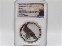 2017P NGC MS69 WEDGE TAILED EAGLE AUSTRALIAN COIN