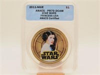 2011 ANACS PR70DCAM STAR WARS PRINCESS LEIA