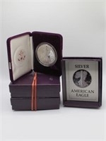 (3) PROOF AMERICAN EAGLES IN BOXES W/ PAPERS