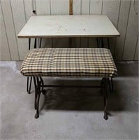 Cast iron (base) bench , table