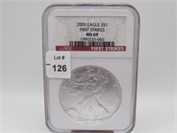2005 NGC MS69 FIRST STRIKE SILVER EAGLE