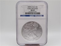 2008 NGC MS69 EARLY RELEASE SILVER EAGLE
