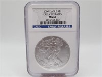2009 NGC MS69 EARLY RELEASE SILVER EAGLE