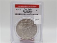 2014-S PCGS MS69 FIRST STRIKE SILVER EAGLE