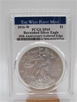 2016-W PCGS SP69 BURNISHED SILVER EAGLE