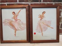 2 Ballerina Lithograph by Andree Guerval