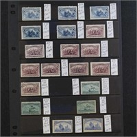 US Stamps #230-240 Mint Columbians with duplicates