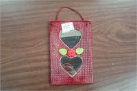 Hanging Heart-Shaped Mirror Decoration - 5" x 7.5"