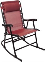 Amazon Basics Foldable Rocking Chair, Red