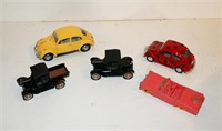 5 Rubber & Cast Cars