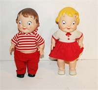 2 Campbell Soft Rubber Dolls