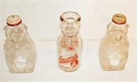 Pecoro's Milk Bottle & 2 Snow Crest Banks
