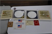 Portrait of Liberty plates - 2 different pictures