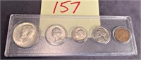 1964 Proof set with a 1958 Penny