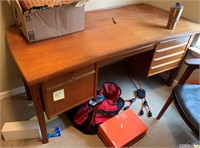Desk with file drawer and regular drawers